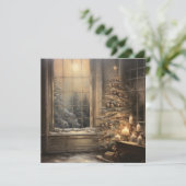 Weihnachtsnachtskarte Feiertagskarte (Stehend Vorderseite)