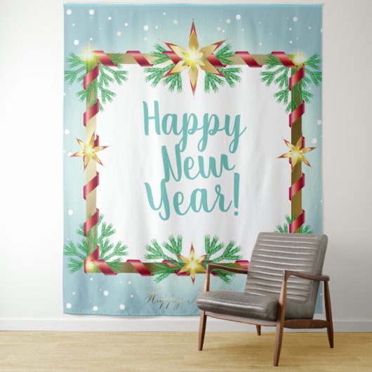 Weihnachtsnachtsmärchen. Fantasy Snow Vintag Wandteppich (Beispiel)