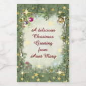 Weihnachtsnachtsmarke Lebensmitteletikett (Einzelnes Label)