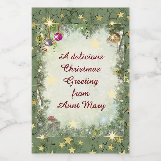 Weihnachtsnachtsmarke Lebensmitteletikett (Einzelnes Label)