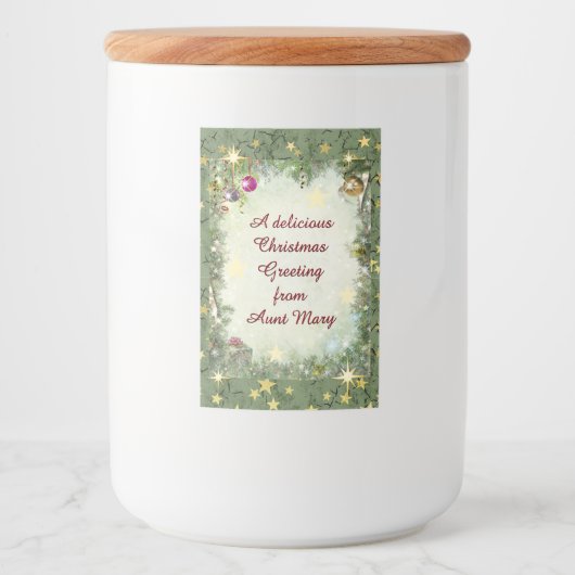 Weihnachtsnachtsmarke Lebensmitteletikett (Vorderseite)