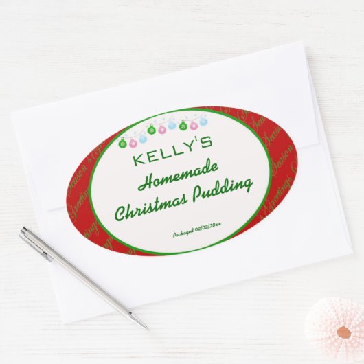 Weihnachtsnachtsmarke Ovaler Aufkleber (Umschlag)