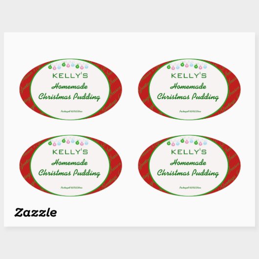 Weihnachtsnachtsmarke Ovaler Aufkleber (Blatt)