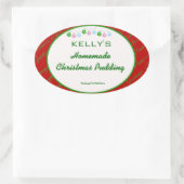 Weihnachtsnachtsmarke Ovaler Aufkleber (Tasche)