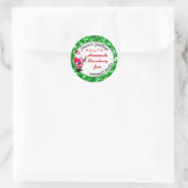 Weihnachtsnachtsmarke Runder Aufkleber (Tasche)