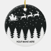 Weihnachtsnachtsmarkt Maßgeschneiderte Keramik Orn Ornament (Hinten)