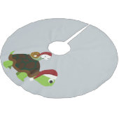 Weihnachtsnachtsnacht auf einer Schildkröte Polyester Weihnachtsbaumdecke (Schrägansicht)