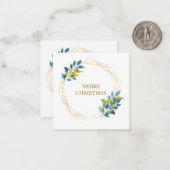 Weihnachtsnachtsnacht Blauer eleganter Botanischer Mitteilungskarte (Vorderseite/Rückseite Beispiel)