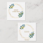 Weihnachtsnachtsnacht Blauer eleganter Botanischer Mitteilungskarte (Vorne/Hinten)