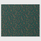 Weihnachtsnachtsnacht Botanischer Garten Marine Geschenkpapier (Flach)