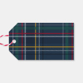 Weihnachtsnachtsnacht kariert elegant geschenkanhänger (Rückseite Horizontal)