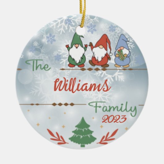 Weihnachtsnachtsnacht Keramik Ornament (Vorne)