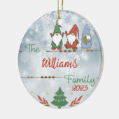 Weihnachtsnachtsnacht Keramik Ornament (Links)