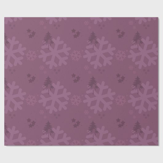 Weihnachtsnachtsnacht lila Farbpapier Geschenkpapier (Flach)