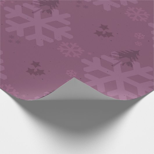 Weihnachtsnachtsnacht lila Farbpapier Geschenkpapier (Ecke)