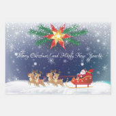 Weihnachtsnachtsnacht Märchen Fantasy Snowy Forest Geschenkpapier Set (Vorderseite 3)