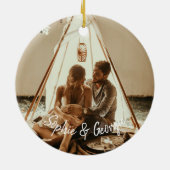 Weihnachtsnachtsnachtsgeschenk für Ehemann Ehefrau Keramik Ornament (Hinten)