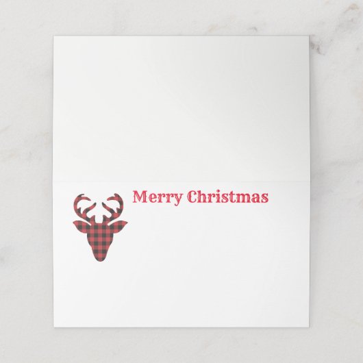 Weihnachtsnachtsnachtskarten Platzkarte (Außenseite Aufgefaltet)