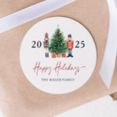 Weihnachtsnachtsnachtskleber Runder Aufkleber