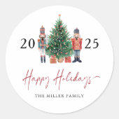 Weihnachtsnachtsnachtskleber Runder Aufkleber (Vorderseite)