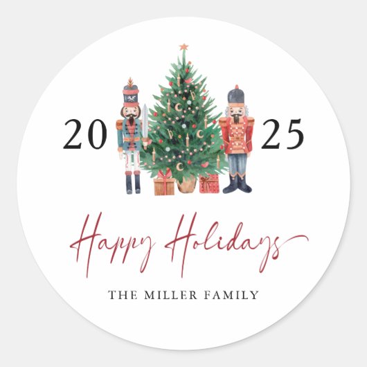 Weihnachtsnachtsnachtskleber Runder Aufkleber (Vorderseite)