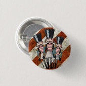 Weihnachtsnachtsnachtsmänner Streifen Button (Vorne & Hinten)
