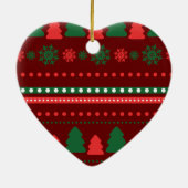 Weihnachtsnachtsnachtsnacht und -getränk-Set Keramik Ornament (Hinten)