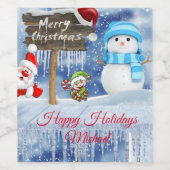 Weihnachtsnachtsnachtsnacht und -getränk-Set Weinetikett (Einzelnes Label)