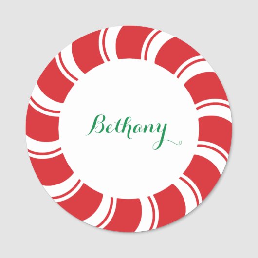 Weihnachtsnachtsnachtsnachtsnacht-Abzeichen Runde Namensschild (Vorderseite)