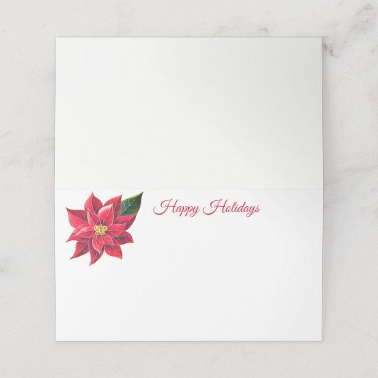 Weihnachtsnachtsnachtsnachtsnamenkarte Platzkarte (Außenseite Aufgefaltet)