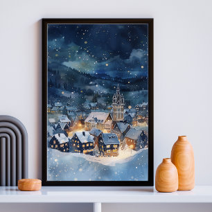 Weihnachtsnachtsnachtsnachtsstadt Poster