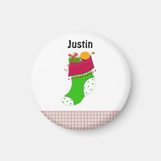 Weihnachtsnachtsnachtsnamen Tags Magnet (Vorne)