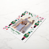 Weihnachtsnachtsnahrungsmittel Personalisierter Fe Folien Feiertagskarte (Gedreht)