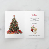 Weihnachtsnachtsname des Großkindes Feiertagskarte (Innenseite)