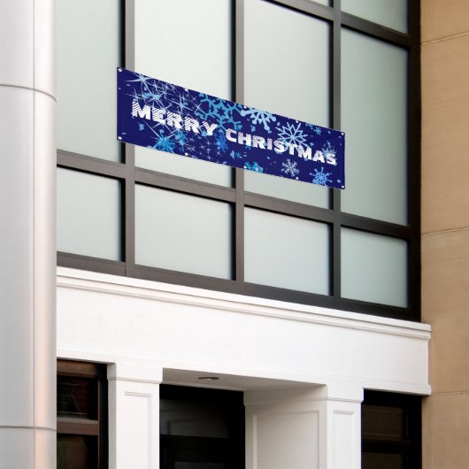 Weihnachtsnachtsschnee Banner (Äußeres Gebäude)