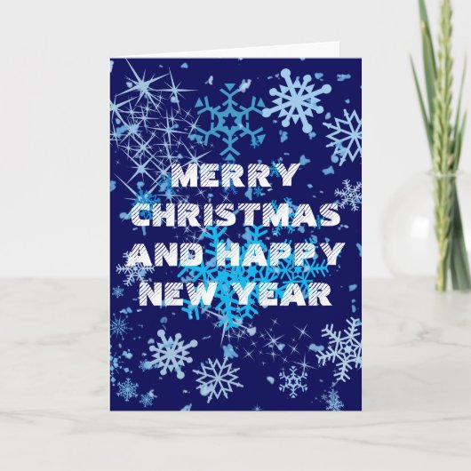 Weihnachtsnachtsschnee Feiertagskarte (Vorderseite)