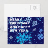Weihnachtsnachtsschnee Feiertagspostkarte (Vorne/Hinten)