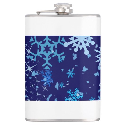 Weihnachtsnachtsschnee Flachmann (Vorderseite)