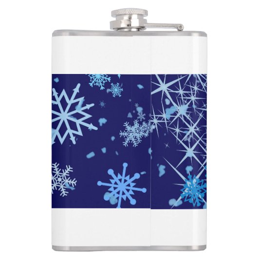 Weihnachtsnachtsschnee Flachmann (Rückseite)