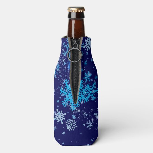 Weihnachtsnachtsschnee Flaschenkühler (Flasche Rückseite)