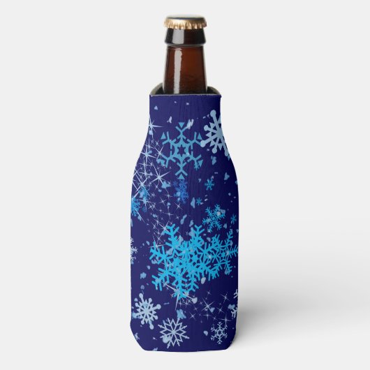 Weihnachtsnachtsschnee Flaschenkühler (Flaschenvorderseite)