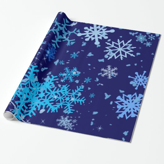 Weihnachtsnachtsschnee Geschenkpapier (Ungerollt)