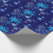 Weihnachtsnachtsschnee Geschenkpapier (Ecke)