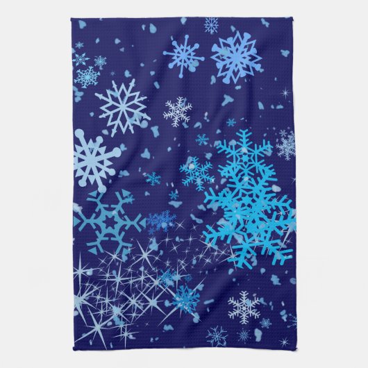 Weihnachtsnachtsschnee Geschirrtuch (Vertikal)