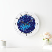Weihnachtsnachtsschnee Große Wanduhr (Zuhause)