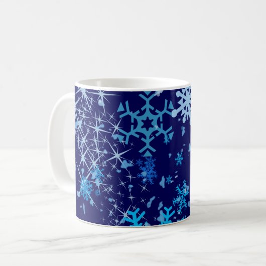 Weihnachtsnachtsschnee Kaffeetasse (Vorderseite Links)