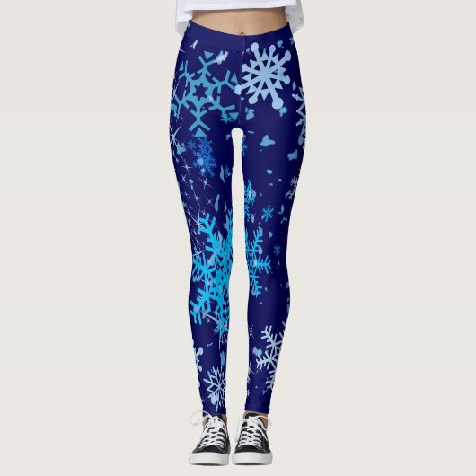 Weihnachtsnachtsschnee Leggings (Vorderseite)