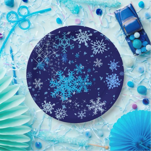 Weihnachtsnachtsschnee Pappteller (Party)
