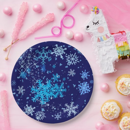 Weihnachtsnachtsschnee Pappteller (Party)