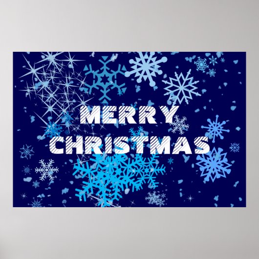 Weihnachtsnachtsschnee Poster (Vorne)